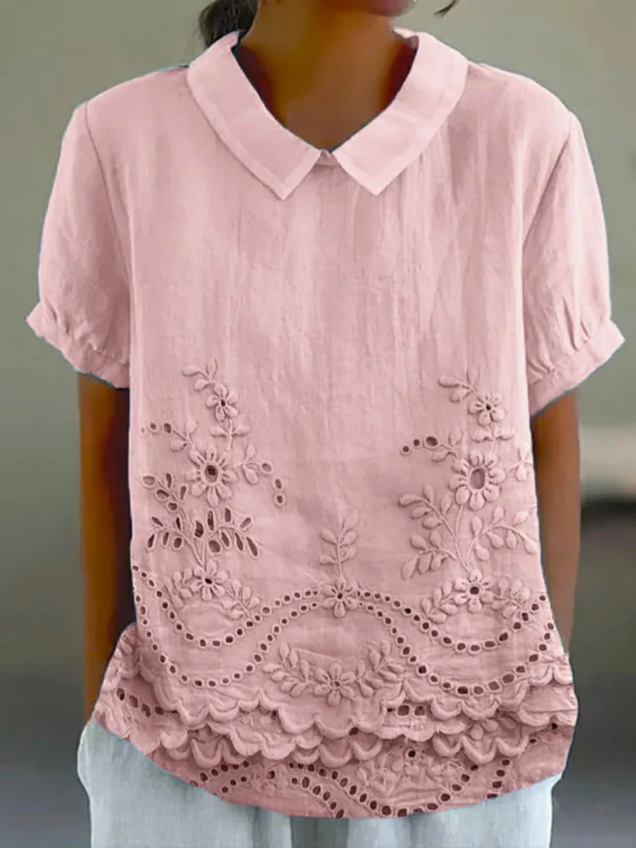 Liliana - camisa bordada floral