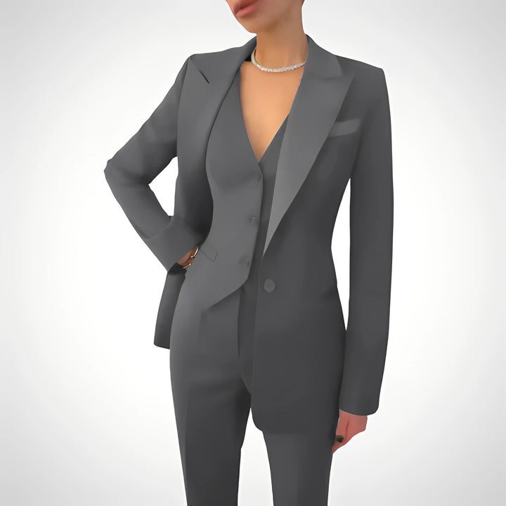 Devina - Women's Form-Fitting Three-Piece Set