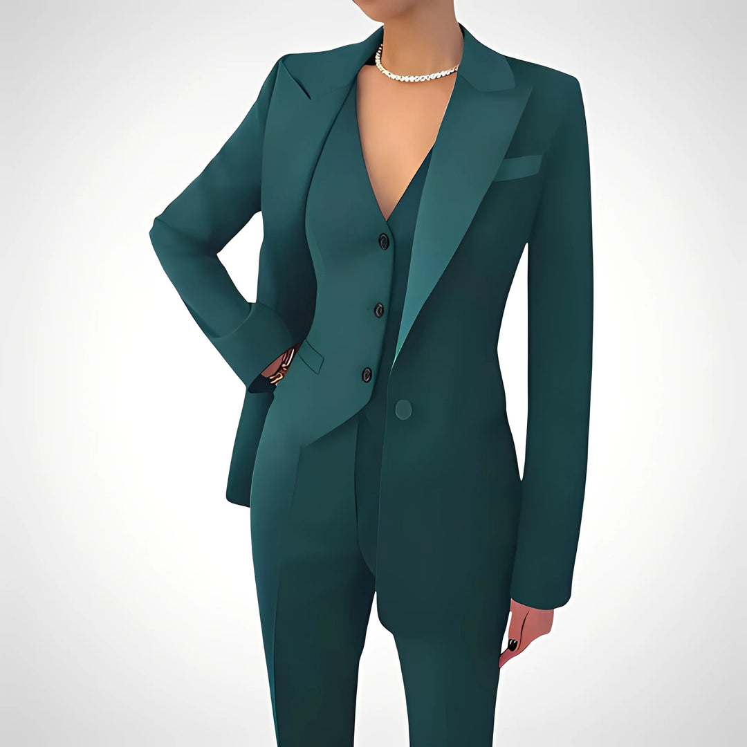 Devina - Women's Form-Fitting Three-Piece Set