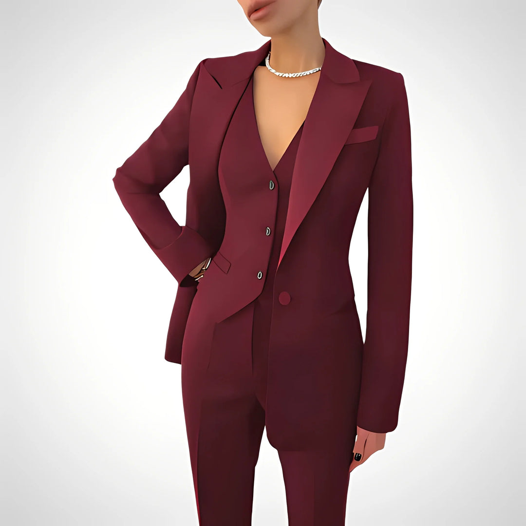 Devina - Women's Form-Fitting Three-Piece Set