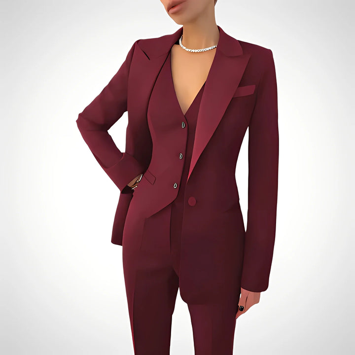 Devina - Women's Form-Fitting Three-Piece Set