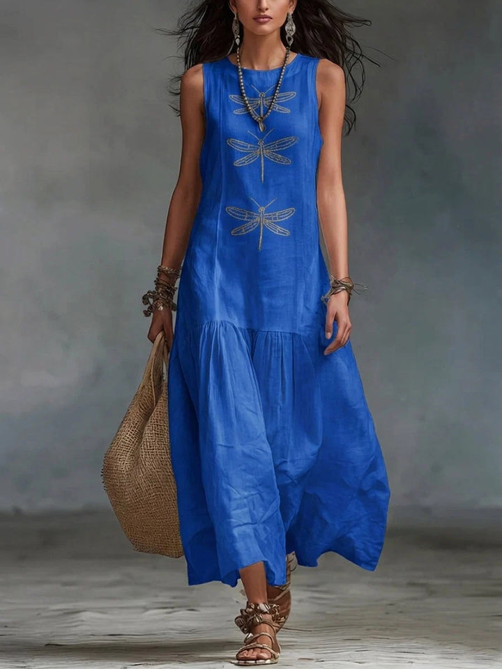Geneva | Vestido Maxi Sin Mangas De Cuello Redondo Para Mujer