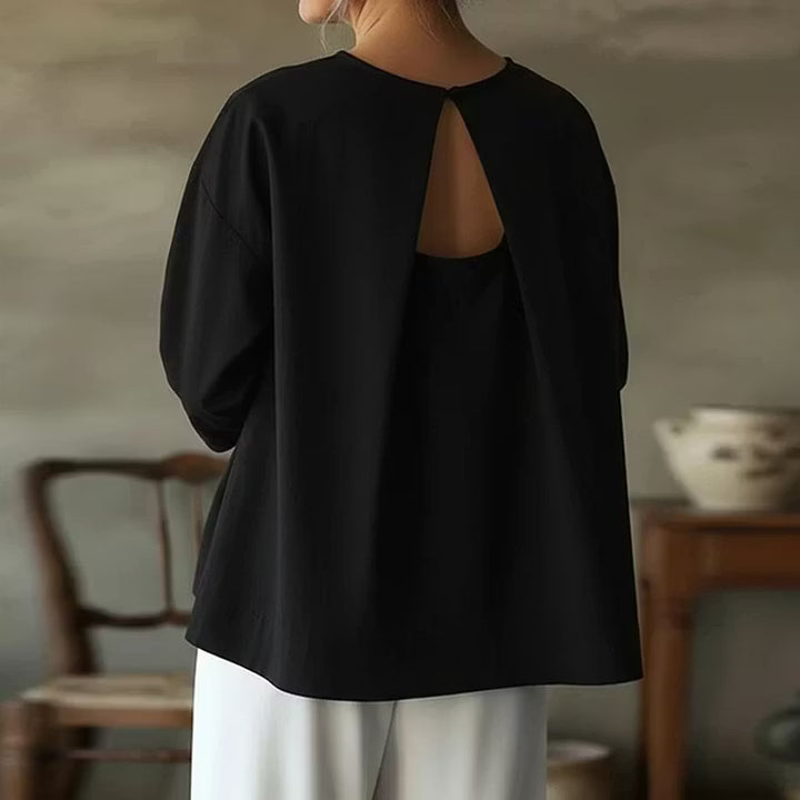 CAMISA FEMENINA CASUAL EN MEZCLA DE LINO