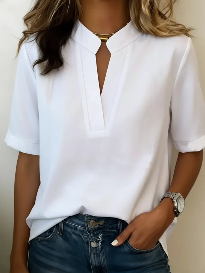 Elisa | Blusa Elegante Com Gola Refinada