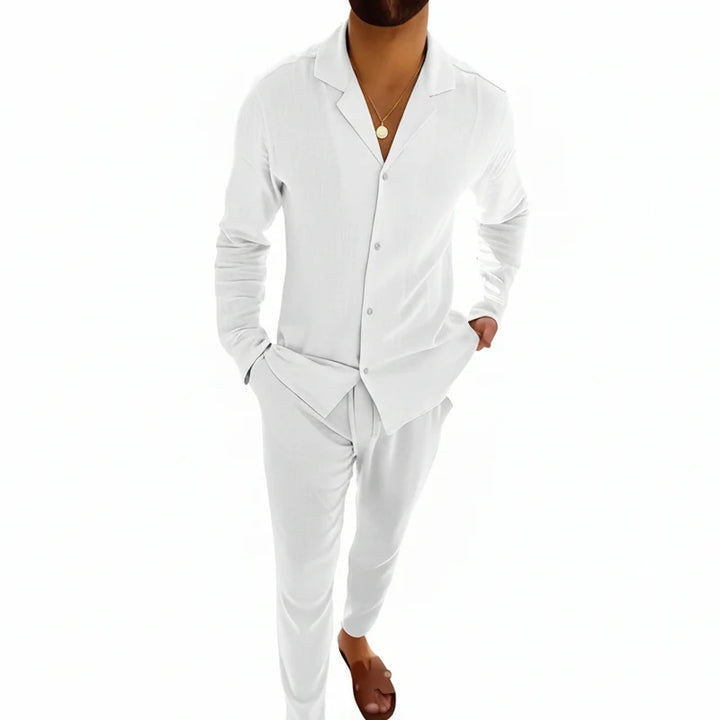 Conjunto Elegante De Dos Piezas Para Hombre Ropa Ligera De Verano Cómodo Casual Y Coordinado