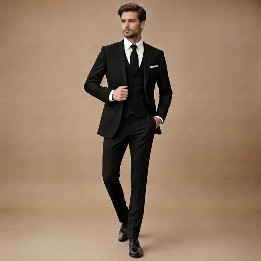 Antonio | Traje De 3 Piezas Slim Fit Hombre Boda Blazer Chaleco Pantalón