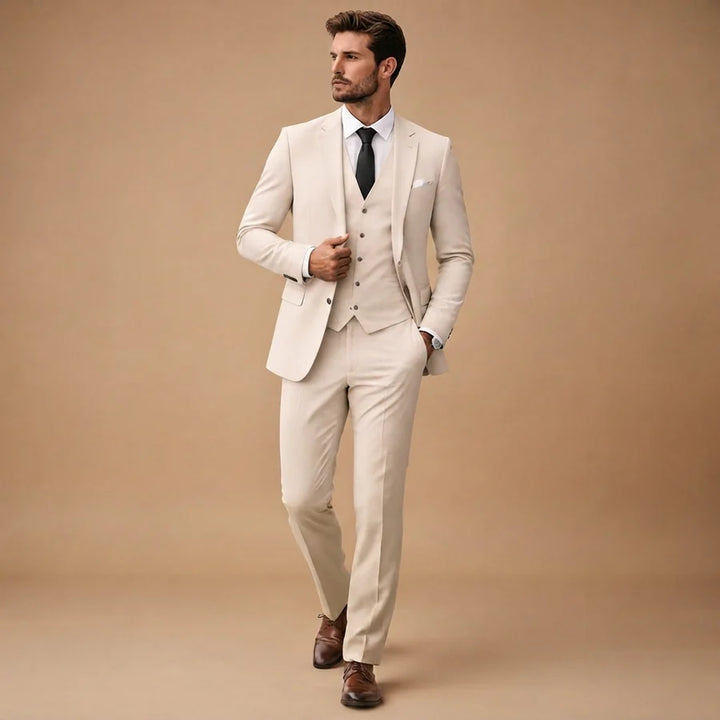 Antonio | Traje De 3 Piezas Slim Fit Hombre Boda Blazer Chaleco Pantalón