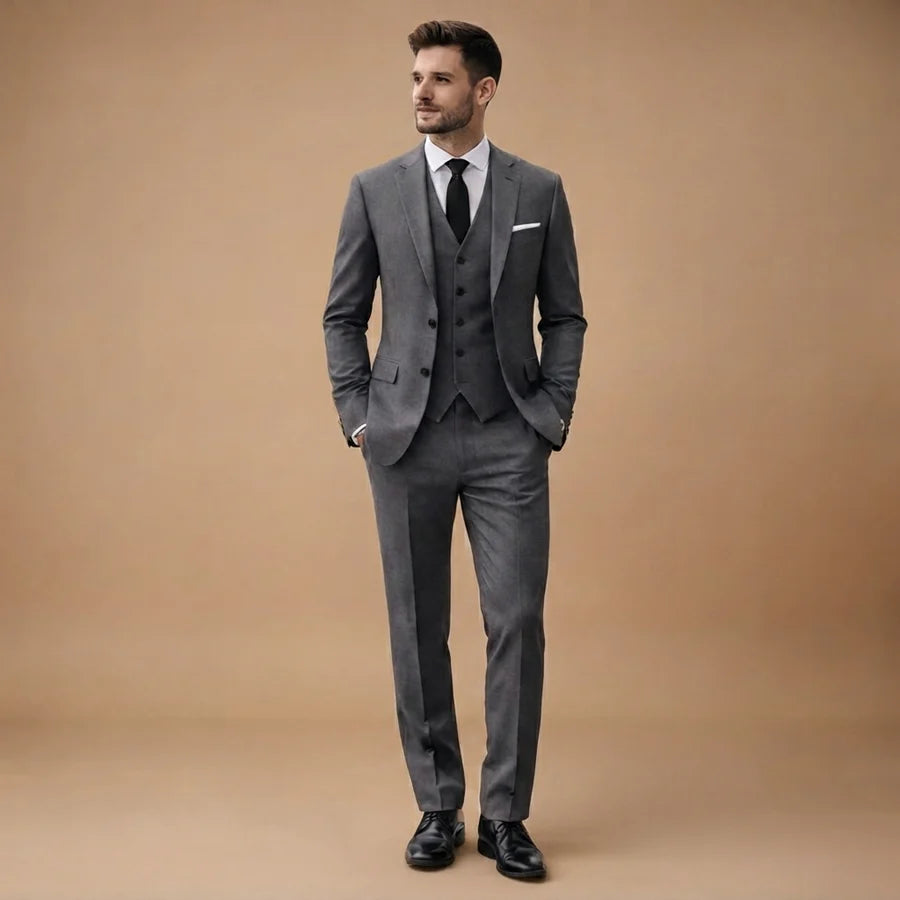 Antonio | Traje De 3 Piezas Slim Fit Hombre Boda Blazer Chaleco Pantalón
