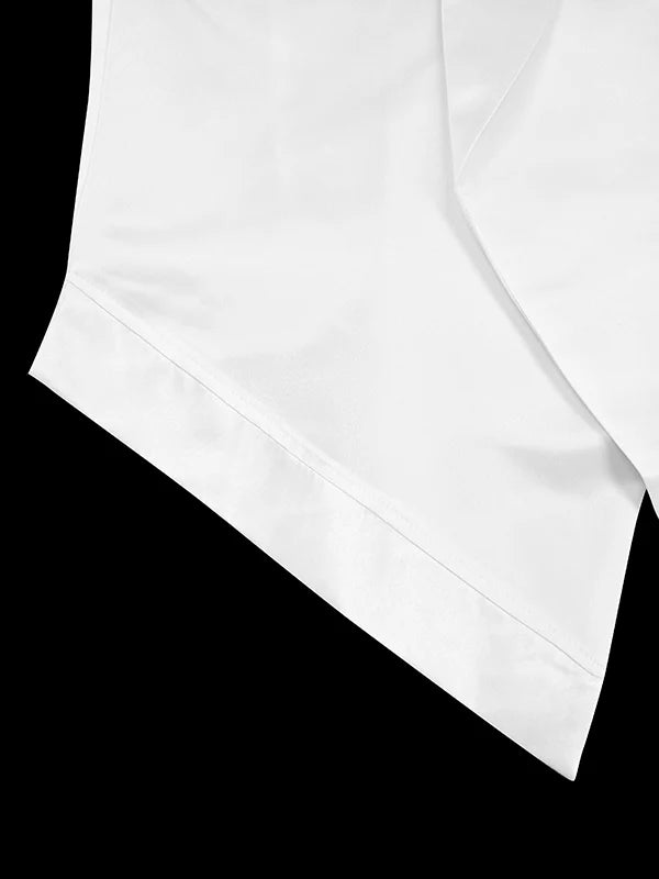 Blusa Suelta Manga Larga Con Botones Y Cuello Alto