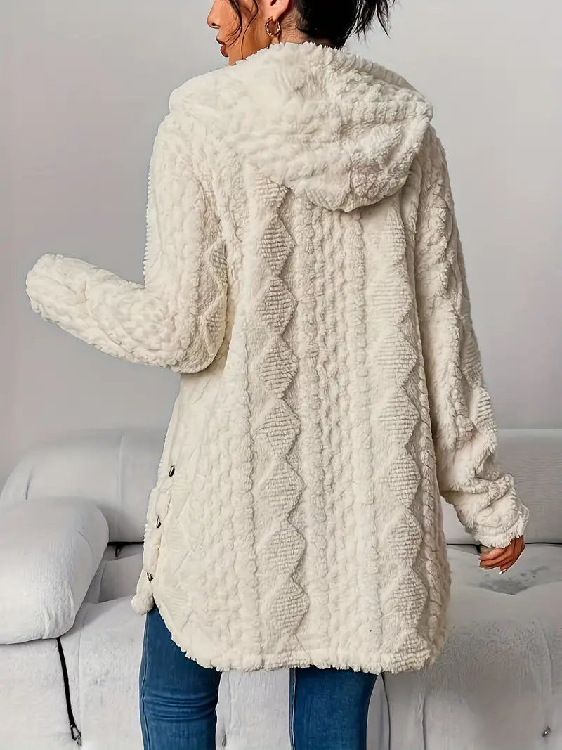 SARA - CASACO CON CAPUCHA AFELPADA