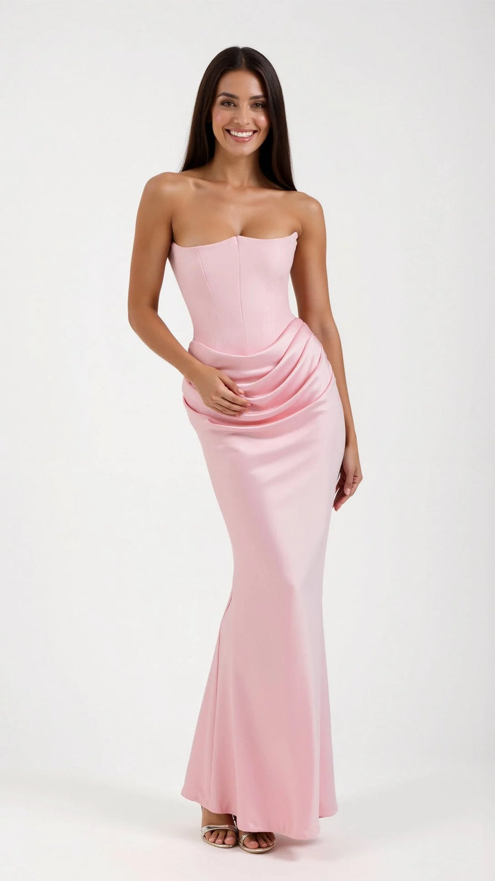 Esmeralda - Vestido Com Corpete Comprido