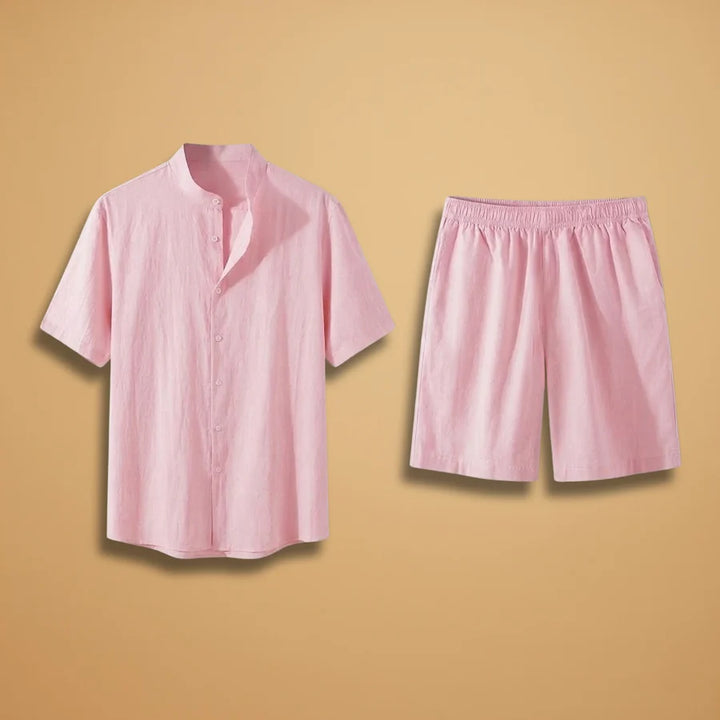 Francisco | Conjunto Camisa Manga Corta Shorts Hombre Cintura Elástica
