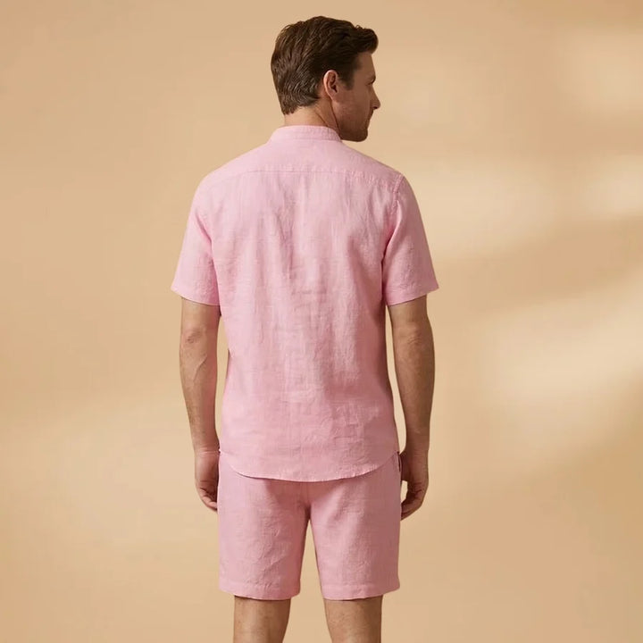 Francisco | Conjunto Camisa Manga Corta Shorts Hombre Cintura Elástica