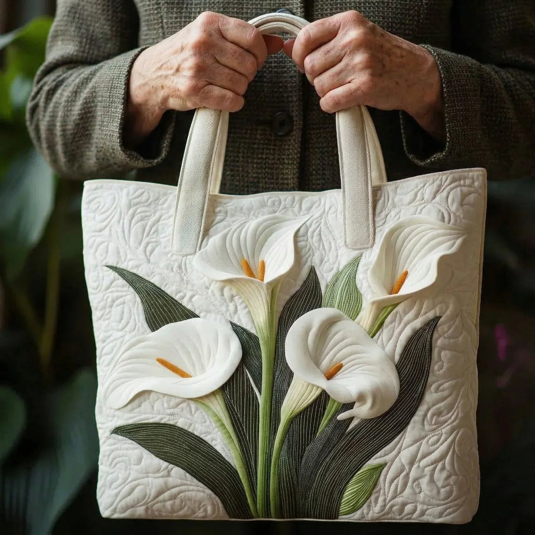 Bolso Artesanal Acolchado - Calas Blancas