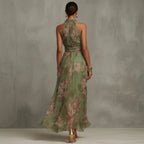 FILIPA - VESTIDO LARGO HALTER FLORAL