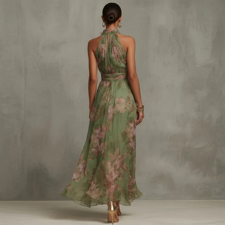 Filipa - Vestido Comprido Halter Floral