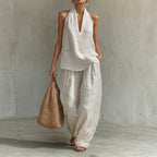 ZARA - CONJUNTO SIN MANGAS CON PANTALONES ANCHOS
