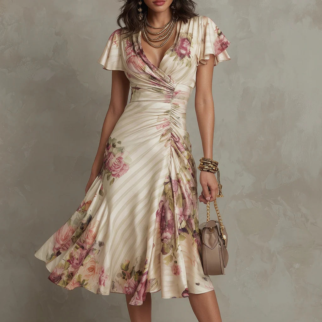 AIDA - VESTIDO MIDI DE SATÉN ELEGANTE