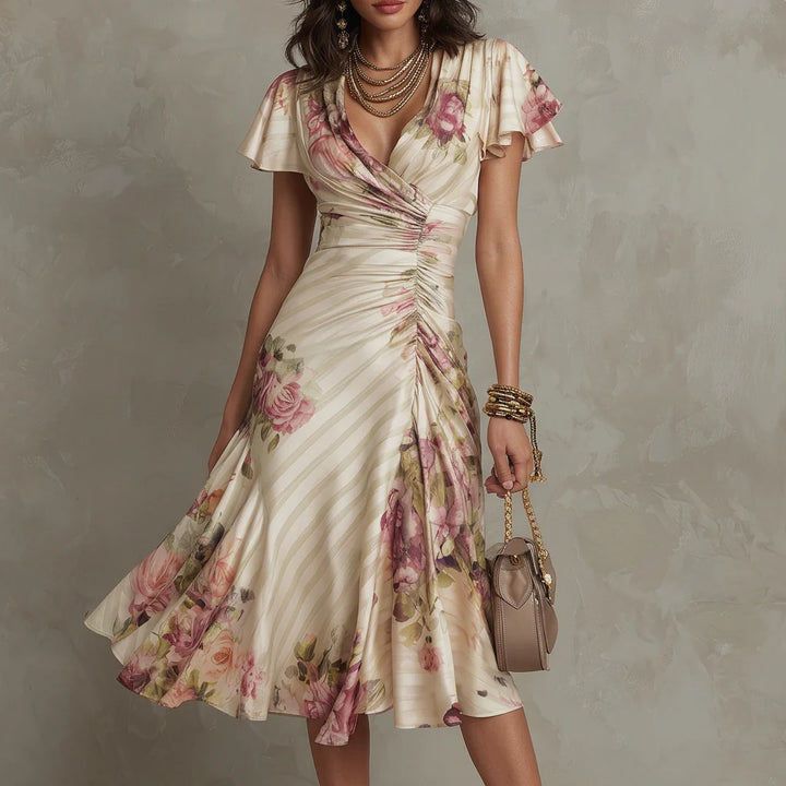 Aida - vestido midi de satén elegante