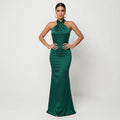 Liana - vestido maxi minimalista de algodón y lino