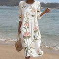 Ariana - vestido con estampado de plantas y flores