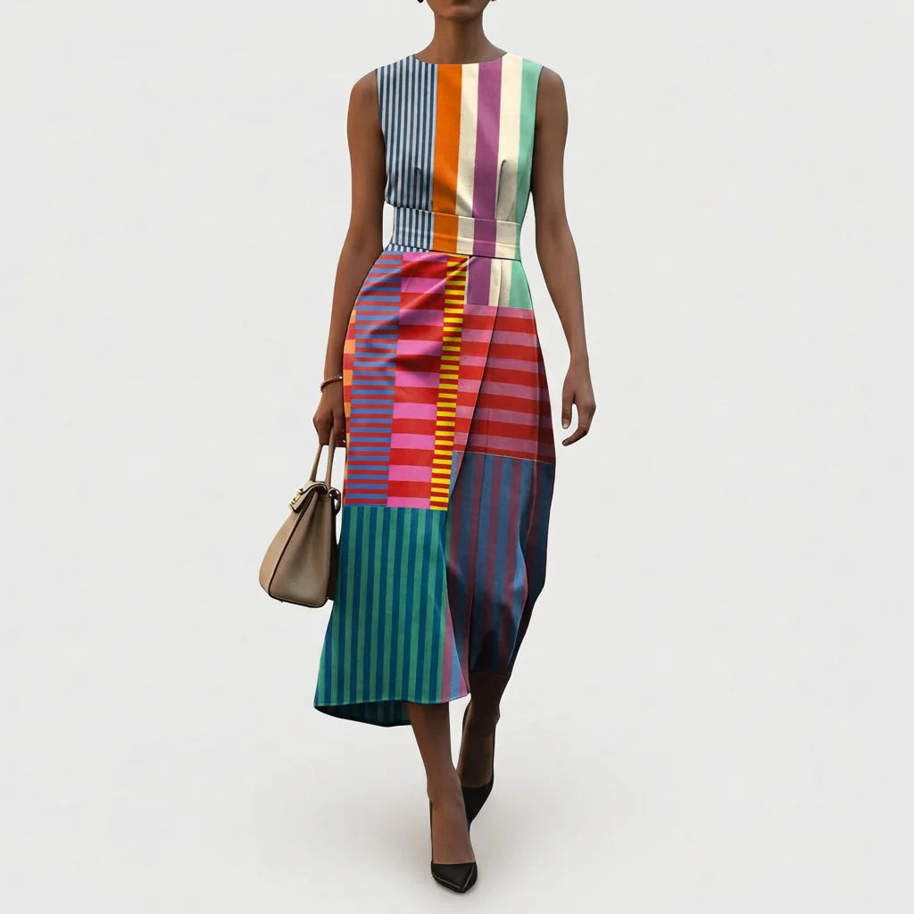 Tânia - vestido sin mangas estampado