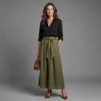 Gabriela™ | conjunto de dos piezas con falda midi