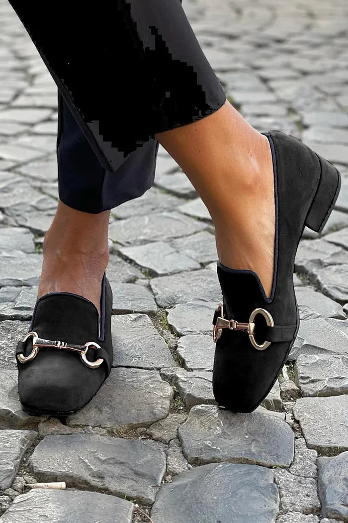 MOCASSINS COM DETALHE HORSEBIT PARA MULHER - SAPATOS RASOS ELEGANTES DE ENCAIXE