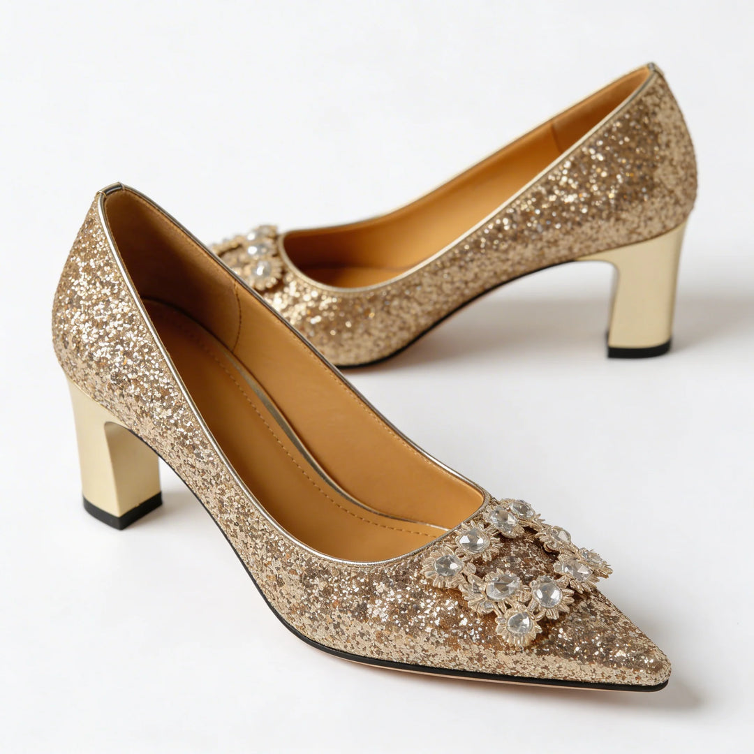 Madalena - Sapatos Ortopédicos Com Brilho