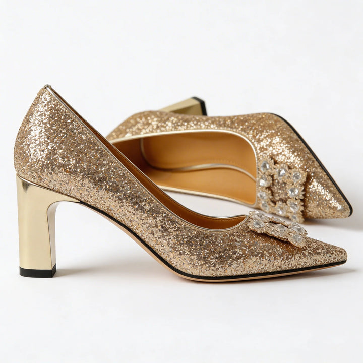 Madalena - Sapatos Ortopédicos Com Brilho