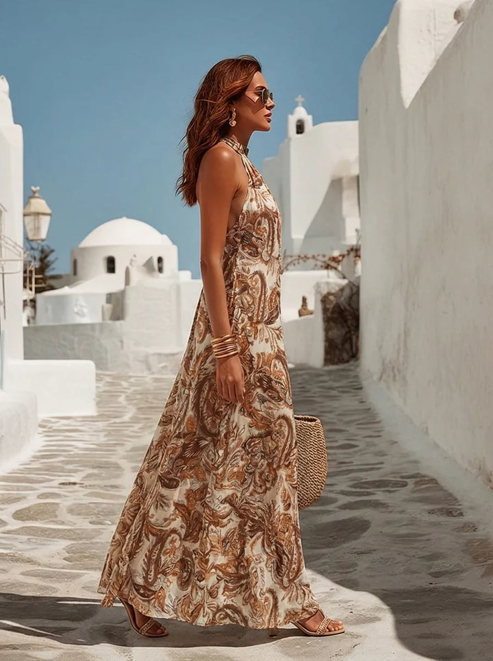 Elegant Floral Maxi Dress For Your Vacation