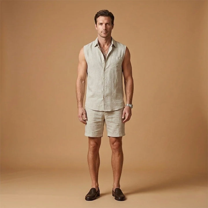 Hugo | Conjunto Camisa Sin Mangas Shorts Hombre Verano