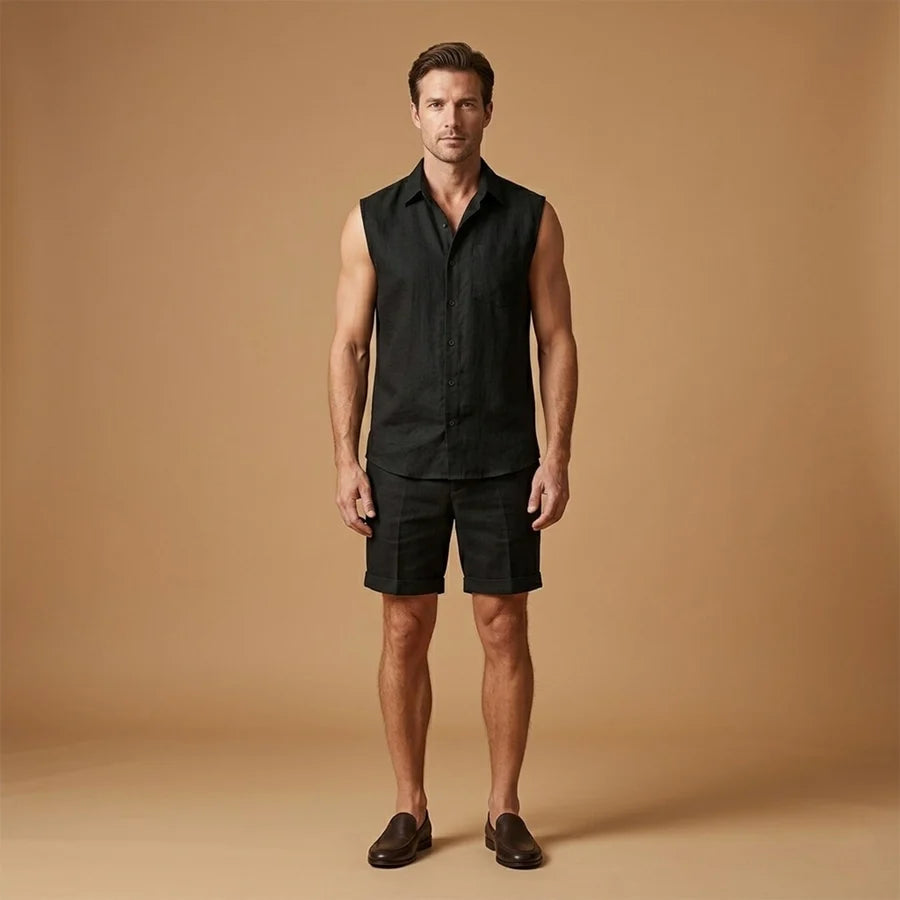 Hugo | Conjunto Camisa Sin Mangas Shorts Hombre Verano