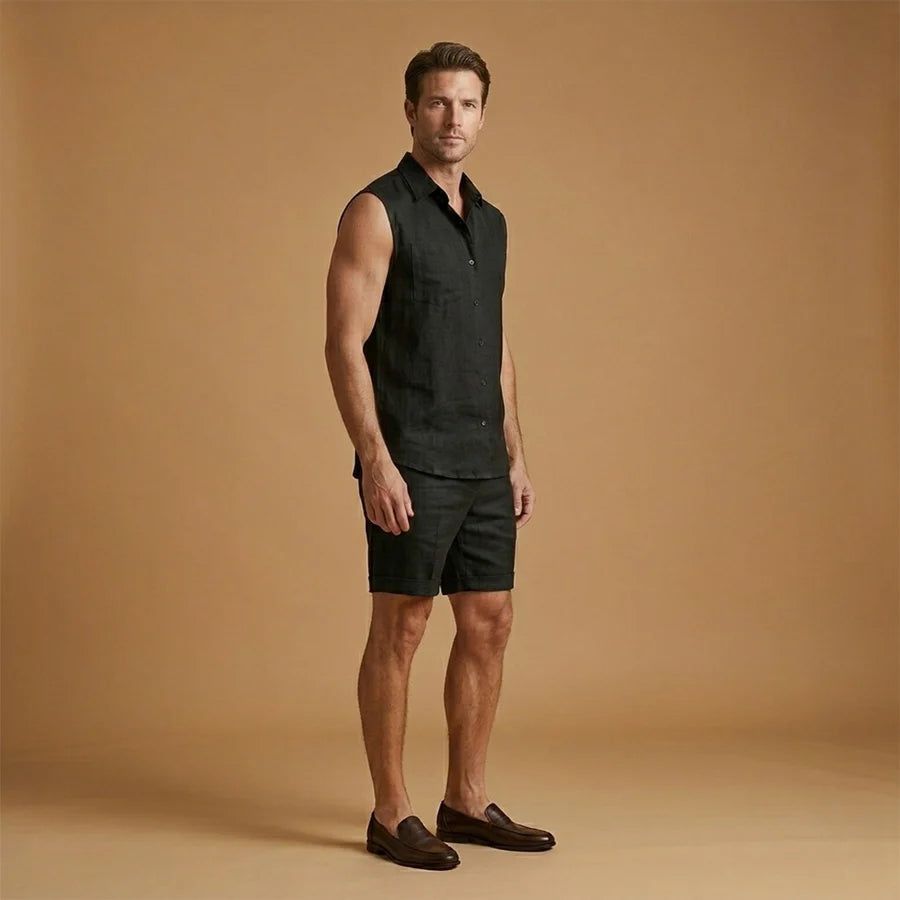 Hugo | Conjunto Camisa Sin Mangas Shorts Hombre Verano