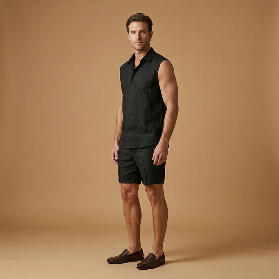 Hugo | Conjunto Camisa Sin Mangas Shorts Hombre Verano