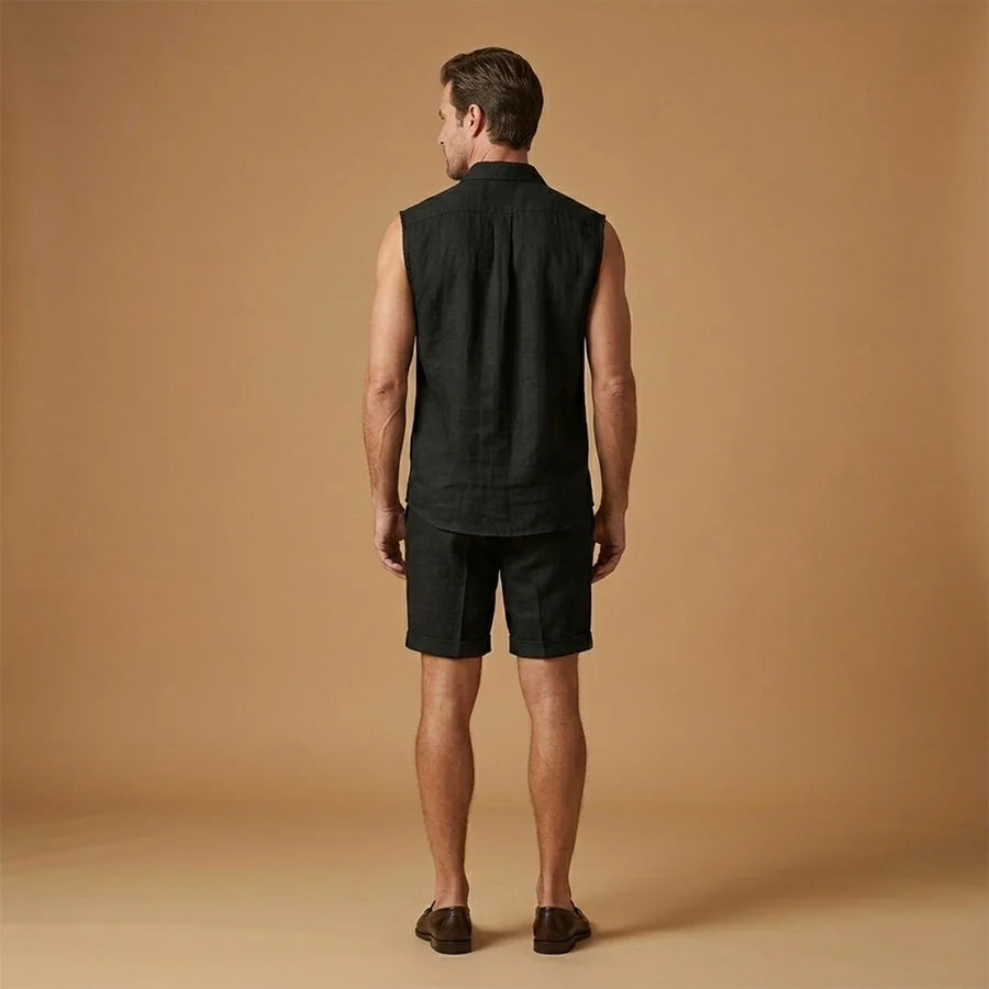 Hugo | Conjunto Camisa Sin Mangas Shorts Hombre Verano