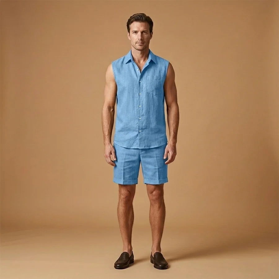 Hugo | Conjunto Camisa Sin Mangas Shorts Hombre Verano