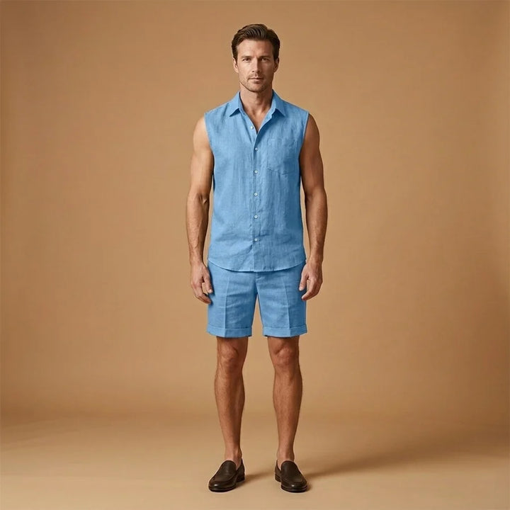 Hugo | Conjunto Camisa Sin Mangas Shorts Hombre Verano