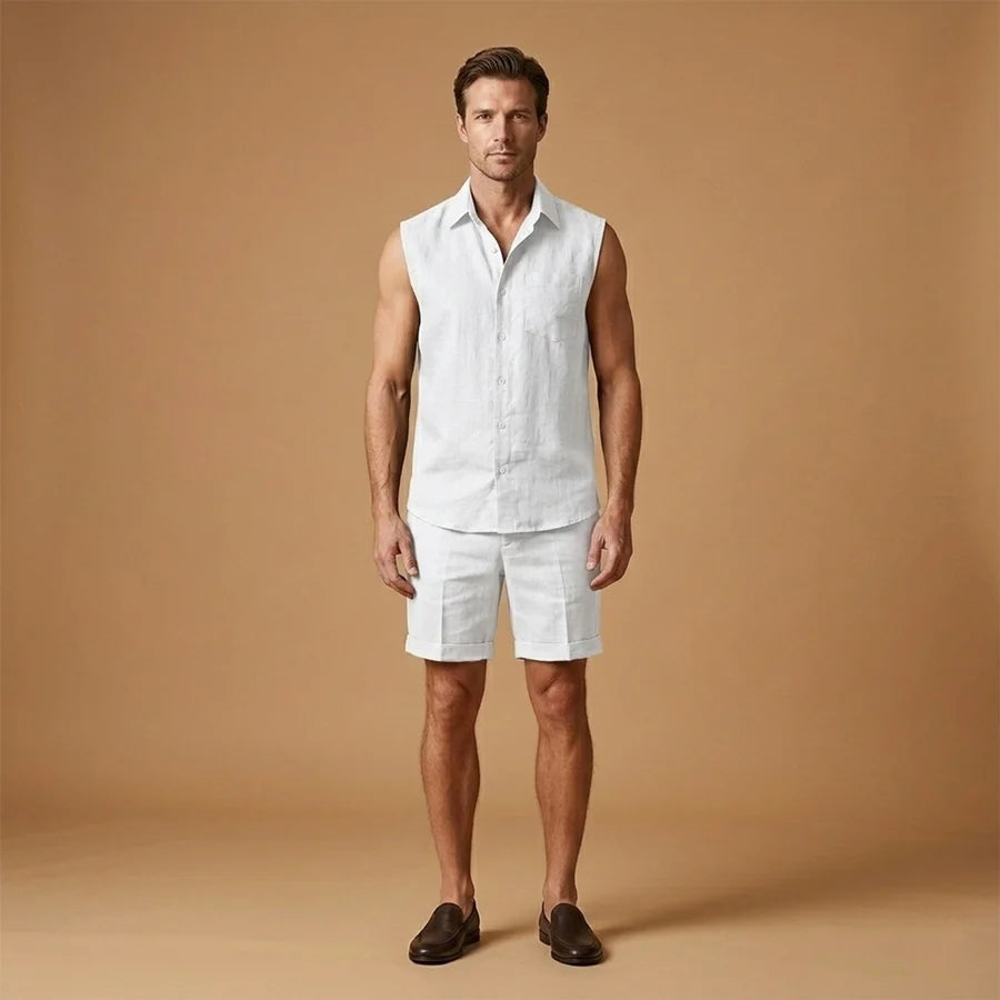 Hugo | Conjunto Camisa Sin Mangas Shorts Hombre Verano