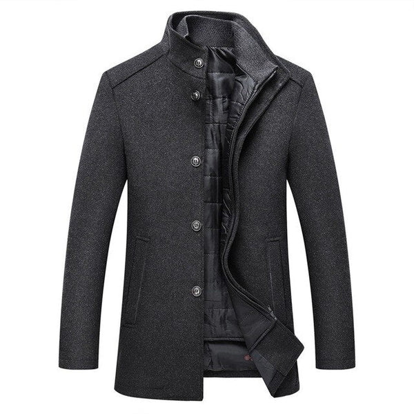 Giacomo | Casaco De Invierno Acolchado Con Cuello Alto Para Hombre, Corte Elegante Profesional