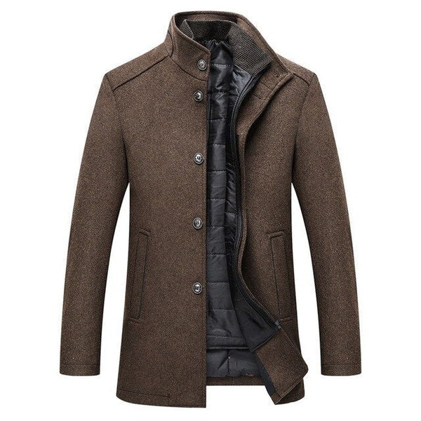 Giacomo | Casaco De Invierno Acolchado Con Cuello Alto Para Hombre, Corte Elegante Profesional