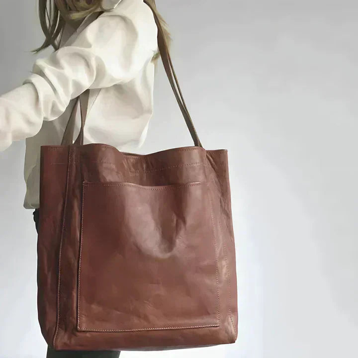 Elle - Bolso de Hombro Clásico de Piel