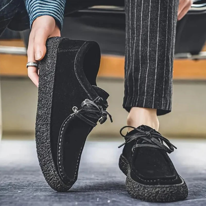 MEN'S LOAFERS WITH FUR LINING AND NON-SLIP TEXTURED SOLE
