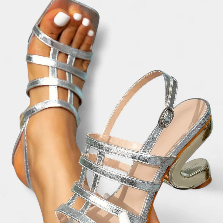 Deborah | tacones metálicos brillantes