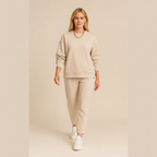 NATÁLIA - CONJUNTO DE PUNTO ELEGANTE - Beige