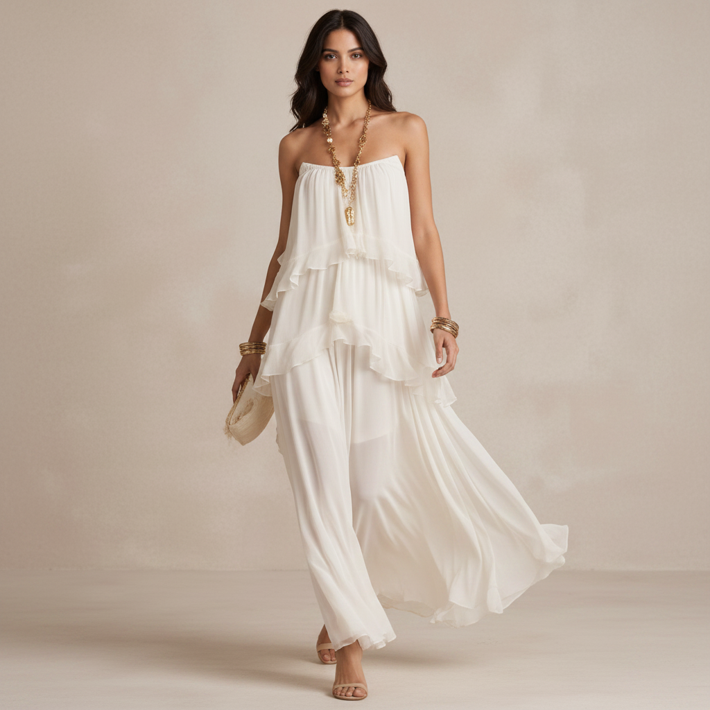 Aurélia - Vestido Maxi Chiffon HD 1