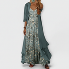 Mara - conjunto 2 piezas vestido maxi con chaqueta