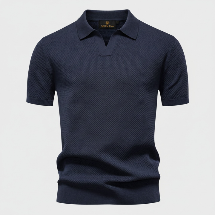 Polo azul marinho Sol De Oro