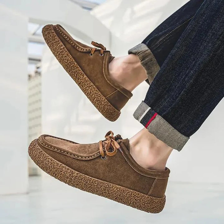 MEN'S LOAFERS WITH FUR LINING AND NON-SLIP TEXTURED SOLE