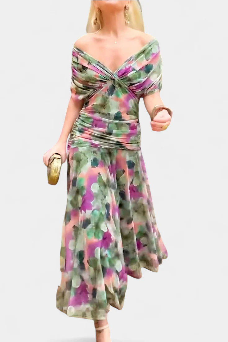 LUANA - VESTIDO ELEGANTE CON ESCOTE EN v